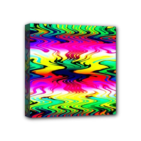 Waves Of Color Mini Canvas 4  X 4  (stretched)
