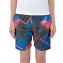 Minimalist Abstract Shaping Abstract Digital Art Minimalism Women s Basketball Shorts View1
