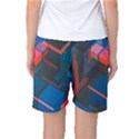 Minimalist Abstract Shaping Abstract Digital Art Minimalism Women s Basketball Shorts View2