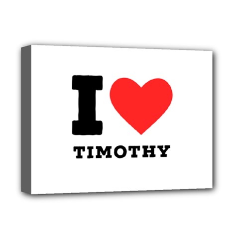 I Love Timothy Deluxe Canvas 16  X 12  (stretched)  by ilovewhateva