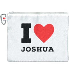 I Love Joshua Canvas Cosmetic Bag (xxxl) by ilovewhateva