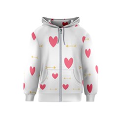 Hearts-36 Kids  Zipper Hoodie