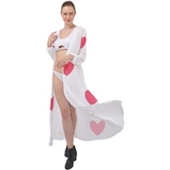 Hearts-36 Maxi Chiffon Beach Wrap