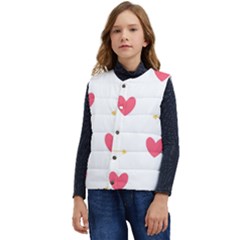Hearts-36 Kid s Short Button Up Puffer Vest	