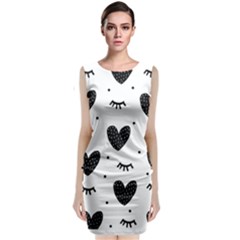 Hearts-57 Classic Sleeveless Midi Dress