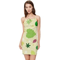 Leaves-140 Summer Tie Front Dress