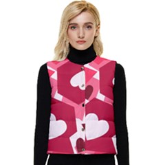 Pink-17 Women s Short Button Up Puffer Vest