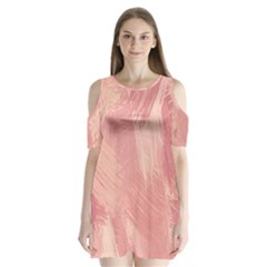 Pink-66 Shoulder Cutout Velvet One Piece