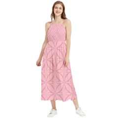 Pink-75 Boho Sleeveless Summer Dress