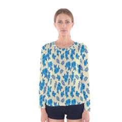 Rose-blue Women s Long Sleeve Tee