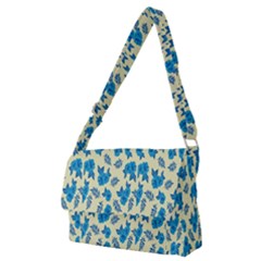 Rose-blue Full Print Messenger Bag (m)