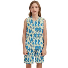 Rose-blue Kids  Basketball Mesh Set