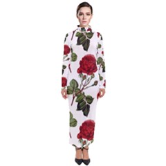 Roses-51 Turtleneck Maxi Dress