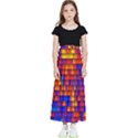 Geometric Pattern Colorful Fluorescent Background Kids  Flared Maxi Skirt View1