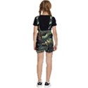 Tropical Leaf Leaves Foliage Monstera Nature Kids  Short Overalls View4