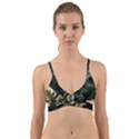 Tropical Leaves Foliage Monstera Nature Home Pattern Wrap Around Bikini Top View1