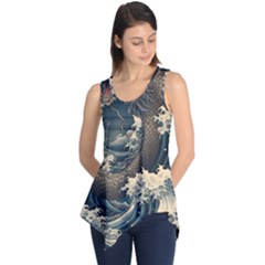 Sea Dragon Kanagawa Sea Monster Sleeveless Tunic