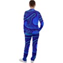Spiral Shape Blue Abstract Casual Jacket and Pants Set View2