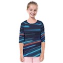 Orange Blue Dot Dots Lines Abstract Abstract Digital Art Kids  Quarter Sleeve Raglan Tee View1