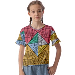 Wheel Of Emotions Feeling Emotion Thought Language Critical Thinking Kids  Cuff Sleeve Scrunch Bottom Tee