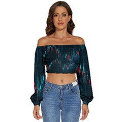 Flag Patterns On Forex Charts Long Sleeve Crinkled Weave Crop Top