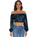 Flag Patterns On Forex Charts Long Sleeve Crinkled Weave Crop Top View1