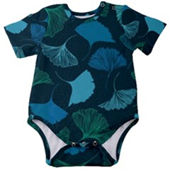Pattern Plant Abstract Baby Short Sleeve Bodysuit