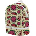 Watermelon Pattern Slices Fruit Zip Bottom Backpack View1