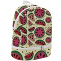 Watermelon Pattern Slices Fruit Zip Bottom Backpack View2