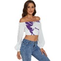 Naturally Me  Long Sleeve Crinkled Weave Crop Top View3
