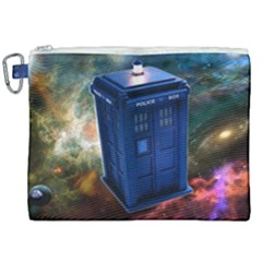 The Police Box Tardis Time Travel Device Used Doctor Who Canvas Cosmetic Bag (xxl) by Semog4