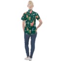 Cute Christmas Pattern Doodle Women s Short Sleeve Pocket Shirt View2