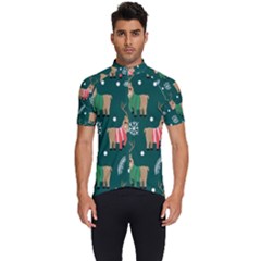 Cute Christmas Pattern Doodle Men s Short Sleeve Cycling Jersey by Semog4