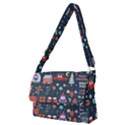 Vector Set Cute Christmas Elements Santa Penguin Deer Bear Fox Owl Trees Snowman Bird Angel More Full Print Messenger Bag (M) View1