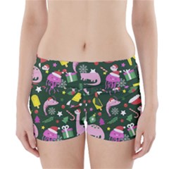 Colorful Funny Christmas Pattern Boyleg Bikini Wrap Bottoms by Semog4