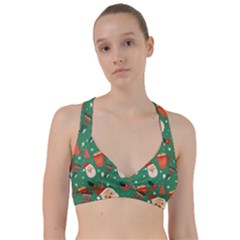 Colorful Funny Christmas Pattern Sweetheart Sports Bra by Semog4