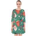 Colorful Funny Christmas Pattern Smock Dress View1