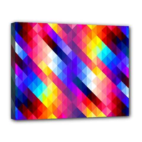 Abstract Background Colorful Pattern Canvas 14  X 11  (stretched)