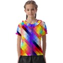 Abstract Background Colorful Pattern Kids  Frill Chiffon Blouse View1