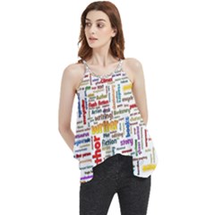 Writing Author Motivation Words Flowy Camisole Tank Top