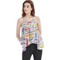 Writing Author Motivation Words Flowy Camisole Tank Top View1