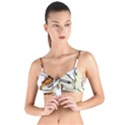 Cat Playing The Violin Art Tie Up Cut Bikini Top View1