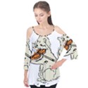 Cat Playing The Violin Art Flutter Tees View1