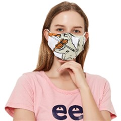 Cat Playing The Violin Art Fitted Cloth Face Mask (adult)