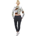 Cat Playing The Violin Art Long Sleeve Cropped Velvet Jacket View2