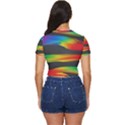 Colorful Background Side Button Cropped Tee View4