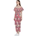Background Abstract Off Shoulder Ruffle Top Jumpsuit View2