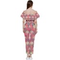 Background Abstract Off Shoulder Ruffle Top Jumpsuit View4