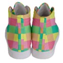 Checkerboard-pastel-squares- Women s Hi-Top Skate Sneakers View4