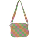 Checkerboard-pastel-squares Saddle Handbag View3